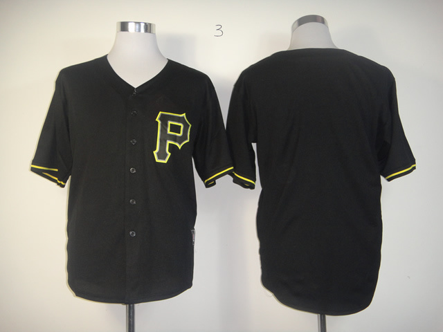Men Pittsburgh Pirates Blank Black MLB Jerseys->pittsburgh pirates->MLB Jersey